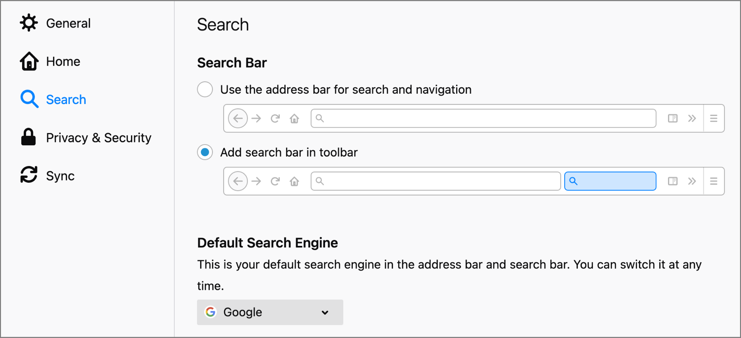 search settings on chrome for mac